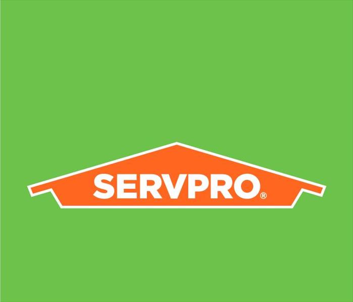 A green background with the orange SERVPRO logo in the middle.