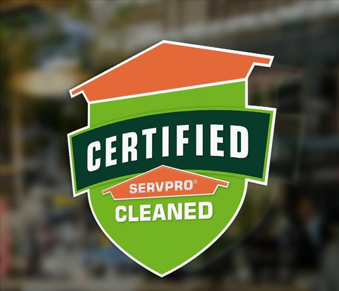 The certified SERVPRO cleaned logo 